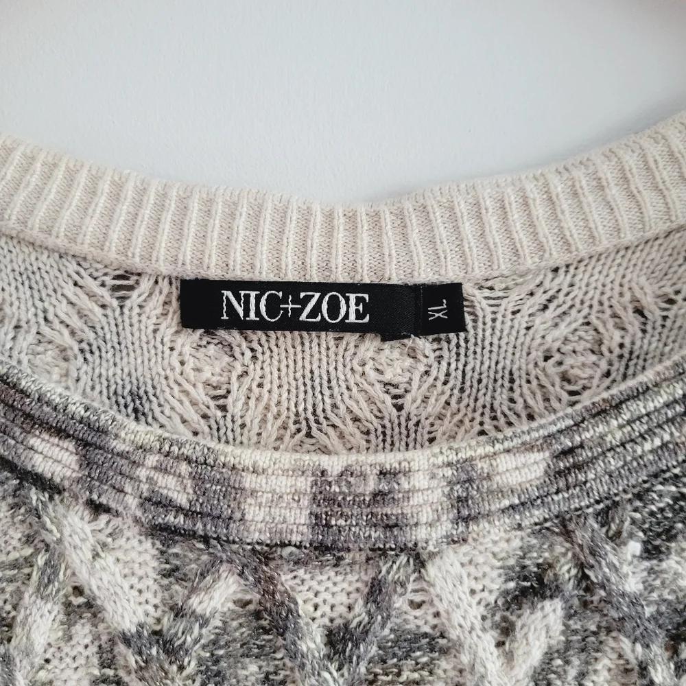 ☀️Nic+Zoe Camouflage Sweater
